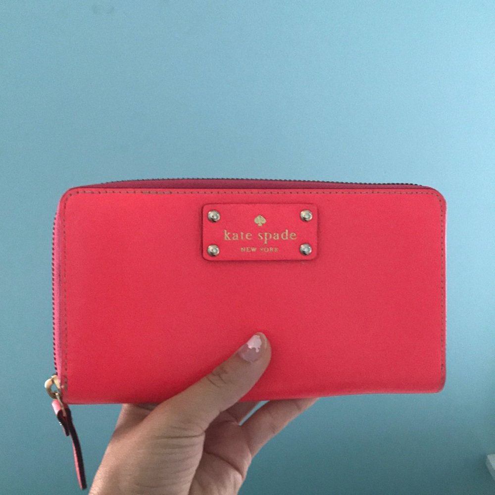 Hot pink Kate spade wallet